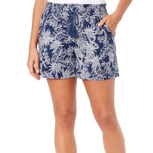 Briggs Women’s Linen Blend Floral Pull-On Shorts